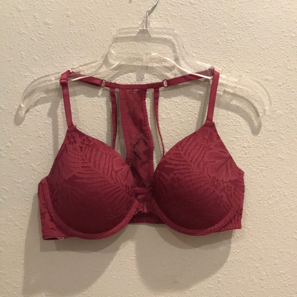Maroon VS PINK Lightly Lined Front Clasp